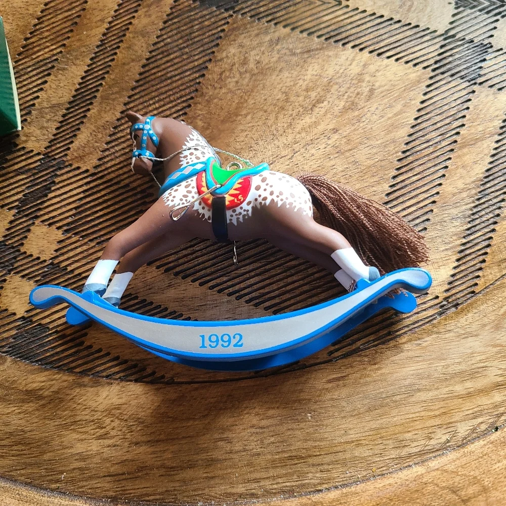 Hallmark rocking horse ornament 1992
